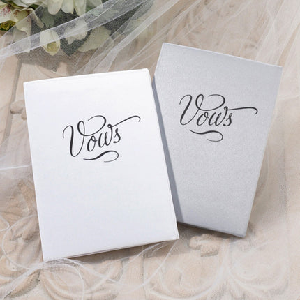 White or Silver Wedding Ceremony Vows Books (Set of 2 )