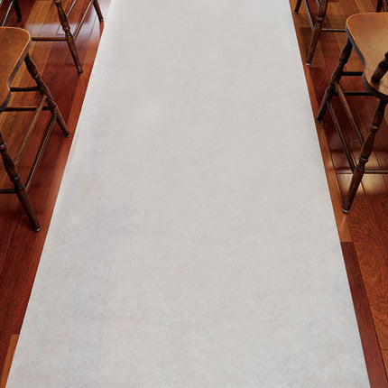 White Wedding Aisle Runner with Hearts
