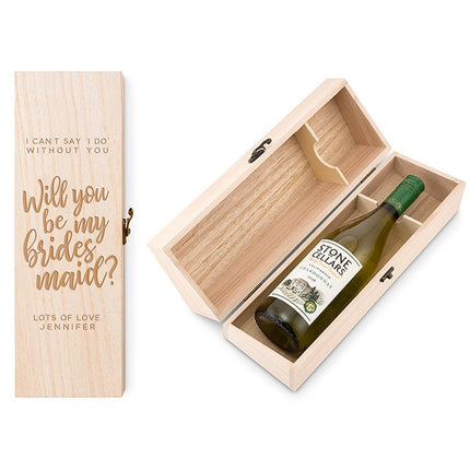Will You Be My Bridesmaid? Personalized Bottle Wine Gift Box