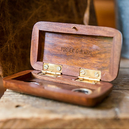 Personalized Wooden Wedding Ring Box
