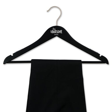 Personalized Black Wooden Groom Groomsmen Suit Hanger